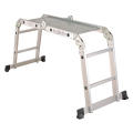 AS / NZS AUSTRALIAN aprobación 1.5 grosor 4 * 4 multiusos plegable escalera telescópica de aluminio